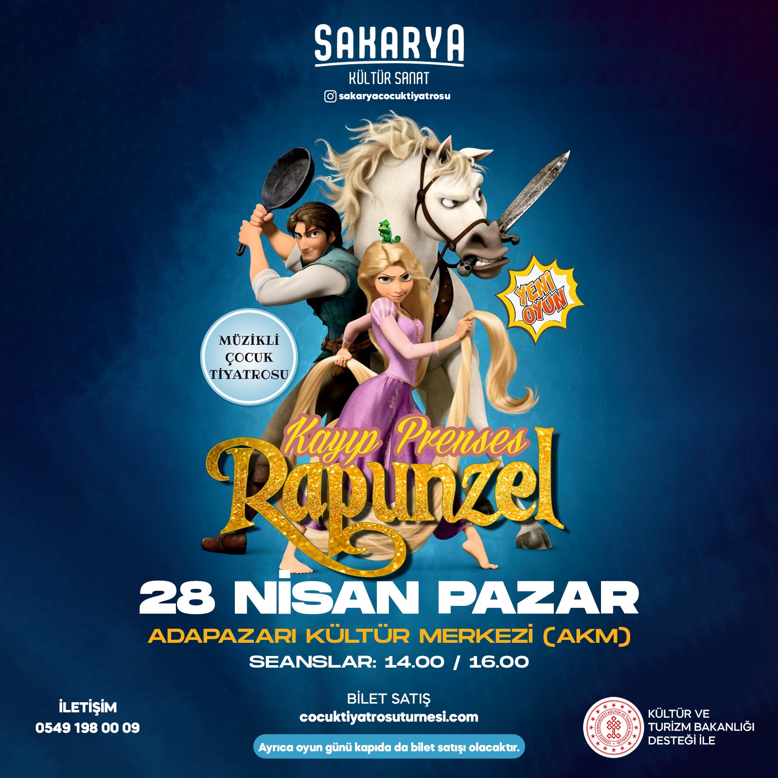 28 Nisan Kayıp Prenses Rapunzel Çocuk Tiyatrosu - SAKARYA'DA İLK KEZ